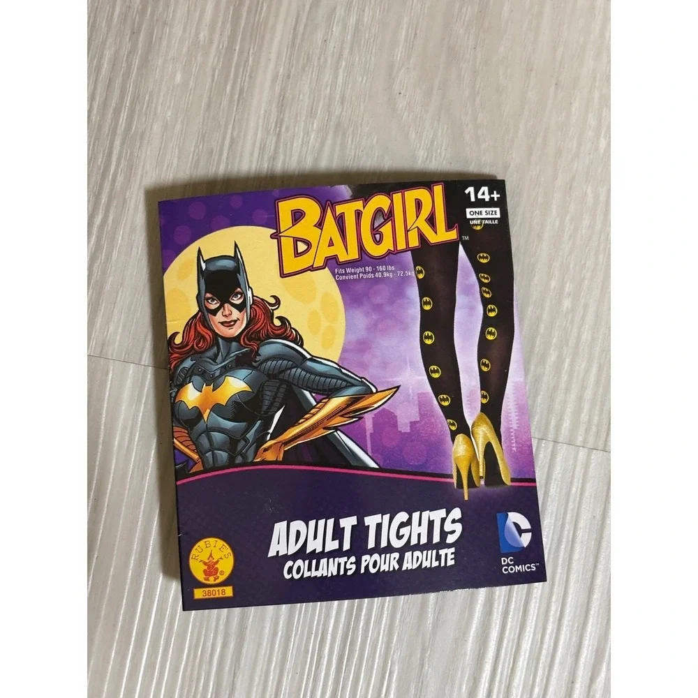 Batgirl Womens Tights DC Comics Superhero Cosplay Costume Black Yellow One Sizes